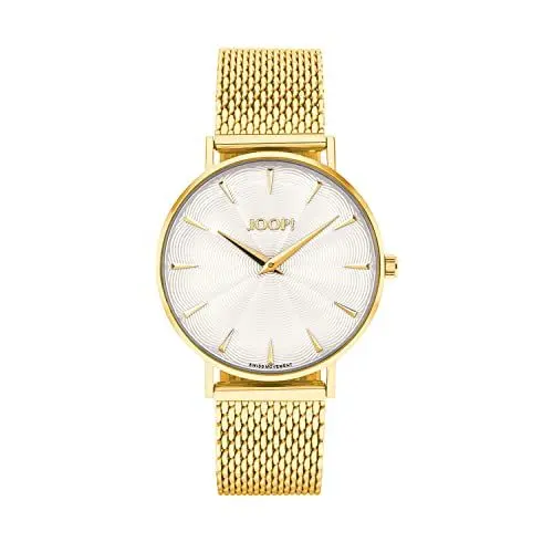 Produktbild: JOOP! Armbanduhr Damen Quarzuhr Analog, mit Edelstahl Armband, Gold, 5 bar Wasserdicht, Kommt in Uhren Geschenk Box