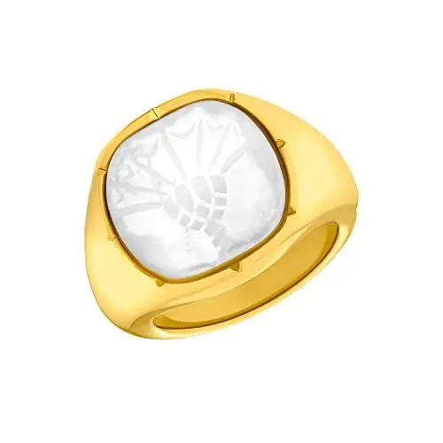 Produktbild: Joop! Damen-Damenring Edelstahl 1 Perlmutt 58 Gold 32024528