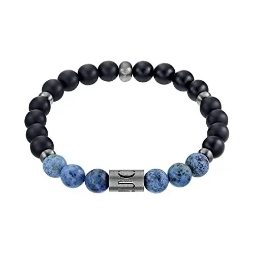 Produktbild: Joop! Armband Edelstahl Herren Armschmuck, mit Dumortierit, 18,5 cm, Silber, Kommt in Schmuck Geschenk Box, 2033995