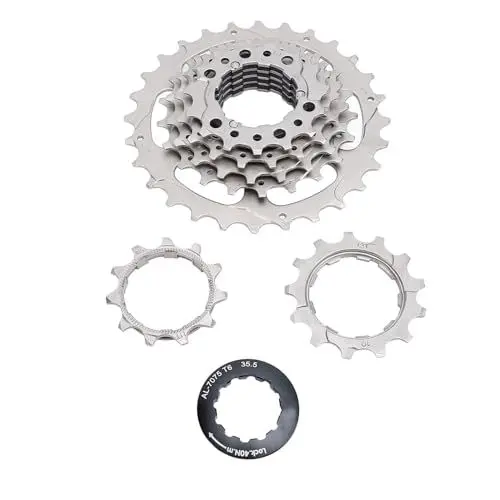 Produktbild: Tihebeyan Fahrradkassette, Fahrradkassette, 7-Gang-Edelstahl-Aluminiumlegierung, Geräuscharmes Fahrradkassettenschwungrad für C T Pline