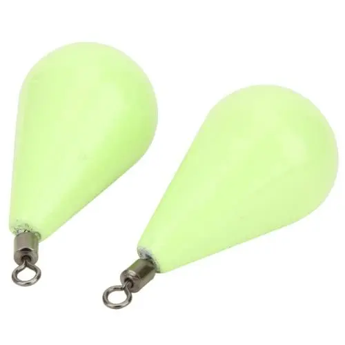 Produktbild: Jopwkuin Leuchtende Angelgewichte, langlebig, rostfrei, hilfreiche Angelgewichte für Tiefseeangeln(40#150g-2pcs/bag (Leuchtend))