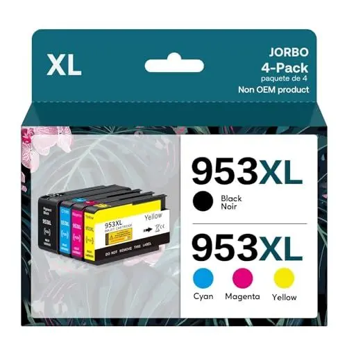 Produktbild: JORBO 953 XL Druckerpatronen Ersatz für HP 953XL Multipack Patronen Kompatibel für HP Officejet Pro 7740 7720 8210 8720 8710 7730 8218 8715 8718 8725 8728 8730 8740(4er-Pack), 238-JB-01