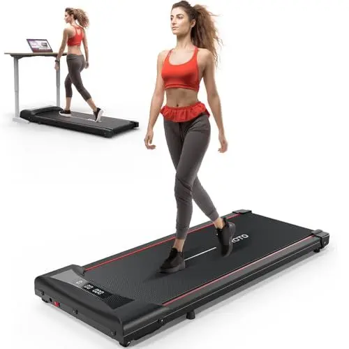 Produktbild: JOROTO Laufband für zuhause, 2.25PS Laufpad mit Fernbedienung und LED-Anzeige, 1-6 KM/H Laufpad, Gewichtskapazität 120KG Schreibtisch Laufband, JW20