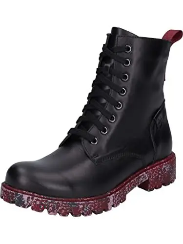 Produktbild: Josef Seibel Damen Combat Boots Marta 16,Weite G (Normal),Wechselfußbett,Bootee,Booties,halbstiefel,Kurzstiefel,schwarz-Kombi,39 EU
