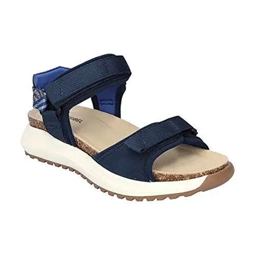 Produktbild: Josef Seibel Damen Plateausandalen Annie 04,Weite G (Normal),Wechselfußbett,Freizeitschuhe,Strandschuhe,Dicke Sohle,Blau (Ocean-Kombi),38 EU / 5 UK