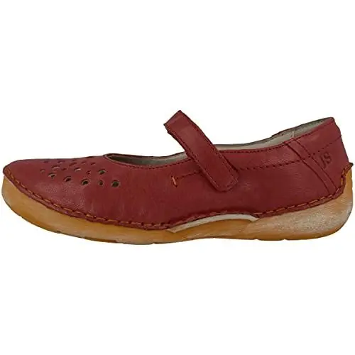 Produktbild: Josef Seibel Damen Riemchenballerinas Fergey 77,Weite G (Normal),lose Einlage,Sommerschuhe,spangenballerinas,Lady,Rot (rot-Kombi),37 EU / 4 UK