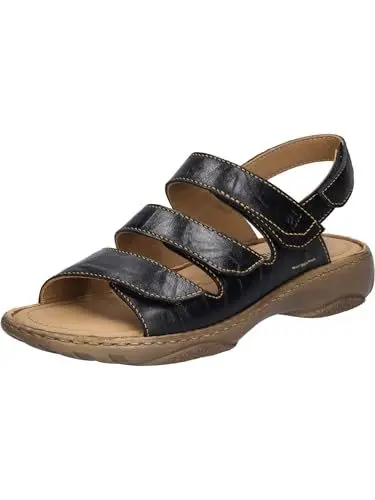 Produktbild: Josef Seibel Damen Riemchensandalen Debra 57, Frauen Sandalen,Weite G (Normal),bequem,flach,Sommerschuhe,Freizeitschuhe,schwarz,39 EU