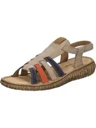 Produktbild: Josef Seibel Damen Riemchensandalen Ronja 07, Frauen Sandalen,Weite G (Normal),offene Schuhe,Strandschuhe,bequem,Taupe-Multi,41 EU