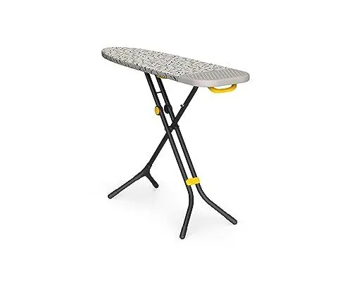 Produktbild: Joseph Joseph Glide Plus Bügeltisch mit kompakten Beinen und integrierter Dampfbügeleisenablage, 130 x 38 cm, Tropfsicherer, super saugfähiger Baumwollbezug, Beige/Schwarz