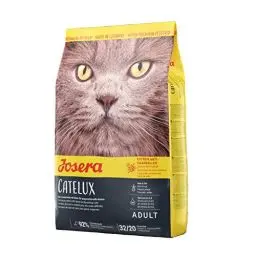 Produktbild: JOSERA Catelux (1 x 2 kg) | Adult | Premium Trockenfutter für ausgewachsene anspruchsvolle Katzen | Ente & Kartoffel | weizenfrei | mit diätische Fasern gegen Haarballen | Katzenfutter | 1er Pack