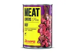 Produktbild: Josera Meat Lovers Pure Beef | Nassfutter für Hunde | hoher Fleischanteil | getreidefrei | saftiges Rindfleisch, leckere Brühe und Mineralstoffe | Alleinfuttermittel | 6 x 400 g