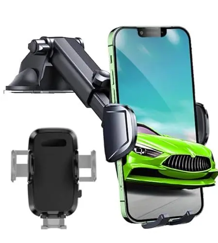 Produktbild: Josnown Handyhalterung Auto, Upgrade Version Silikonschutz Handy Halterung mit EIN-Knopf-Release, 360° Drehung Universal Kfz Handyhalter für iPhone Samsung Huawei Xiaomi