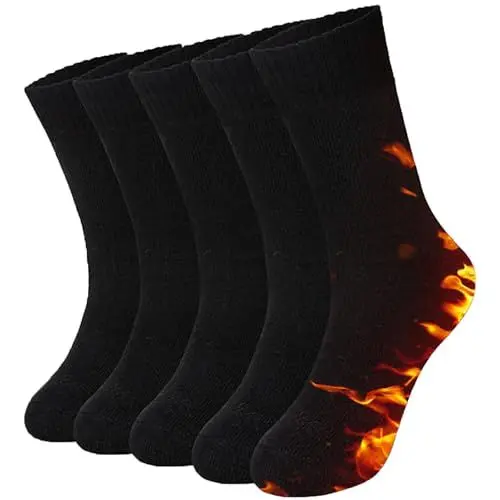 Produktbild: Josnown Thermosocken Damen Dicke Warme Wintersocken Weiche Wollsocken Wandersocken für Damen 5 Paar Größe 35-42