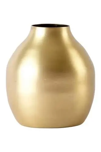 Produktbild: JOTEX GUNNEBO Vase aus Metall mit Abgerundeten Form, Messing, Höhe 10 cm