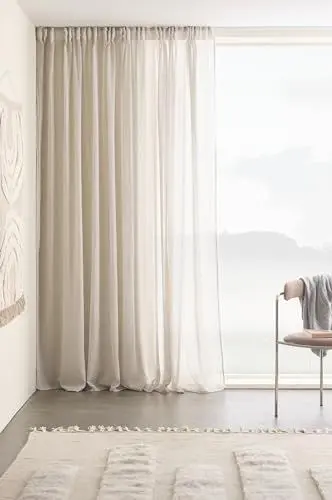 Produktbild: Jotex Multifunktionsgardine Layer Extrabreite Vorhang 275 cm Polyester-Baumwoll -Mischung, Oeko-TEX® Standard 100 Zertifiziert, bessere Baumwolle - Hellgrau, 1 Stück 275 x 250 cm