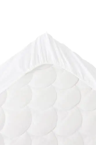 Produktbild: Jotex Zack Spannbettlaken - 100% hochwertige Bio-Baumwolle GOTS Zertifiziert Spannbetttuch mit Gummizug - Weiß, 90 x 200 cm