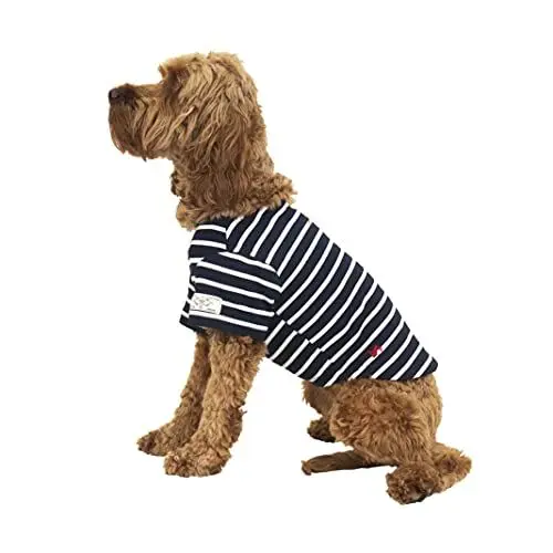 Produktbild: Joules Rosewood Harbour Top für Hunde, Marineblau gestreift, Größe M