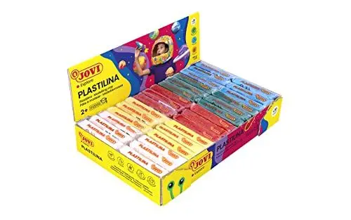 Produktbild: Jovi Plastilin, leicht formbare Modelliermasse für Kinder ab 2 Jahren, 30 Stangen je 50g, Grundfarben