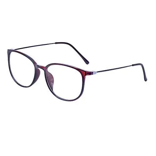 Produktbild: JoXiGo Brille Ohne Sehstärke für Damen Herren - Klar Linse TR90 Metall Brillenfassungen Ultraleicht(13g) - Brillenetuis