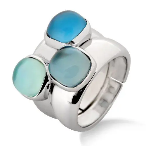 Produktbild: Joy Damen-Ring 925 Sterlingsilber rhodiniert Perlmutt Glas überzogen JA103RO Gr. 54