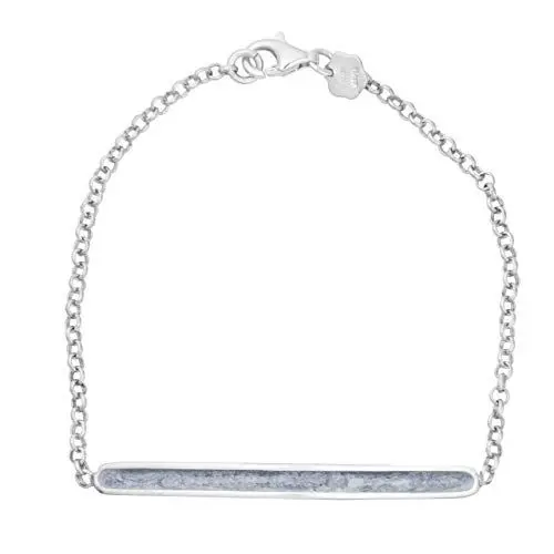 Produktbild: Joy Jewels Damen-Armband 925 Sterling Silber Platte Emaille grau 17cm JA153B