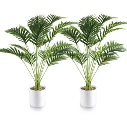 Produktbild: Joyblossom Kunstpflanzen Groß, 73cm Kunstpalme, Künstliche Palme im Topf, Künstliche Pflanzen Wie Echt, Palme Künstlich für Büro, Wohnzimmer, Schlafzimmer, Dekoration im Innenbereich, 2 Stück