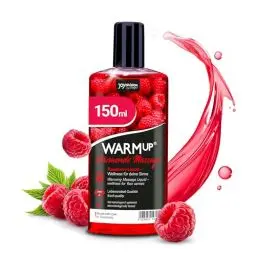 Produktbild: JOYDIVISION WARMup Massageöl Himbeere 150 ml I Massageliquid mit Wärme-Effekt I Massage Öl mit Himbeer Duft & Geschmack I Massageöle I Massage Oil I Massageöl wärmend
