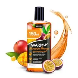 Produktbild: JOYDIVISION WARMup Massageöl Mango-Maracuja 150 ml I Massageliquid mit Wärme-Effekt I Massage Öl mit Duft & Geschmack I Massageöle I Massage Oil I Massageöl wärmend