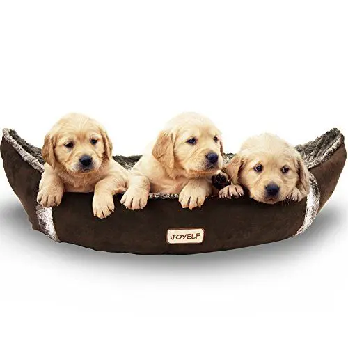 Produktbild: JOYELF Medium Hundebett mit abwaschbarer Abdeckung Piratenschiff Plüsch Weichwärmendes Haustierbett für Katzen oder Hunde mit atmungsaktiver weicher Baumwolle und Quietschspielzeug als Geschenk