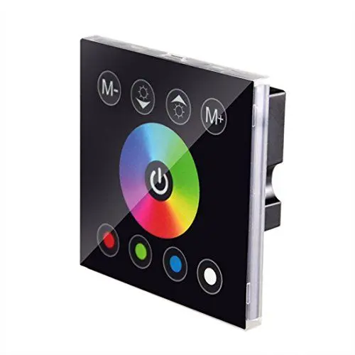 Produktbild: JOYLIT RGBW LED Strip Controller 4CH 4A Wandschalter, DC 12/24V Wand Touch Panel LED Controller, LED Dimmschalter Controller für RGB RGBW LED Streifen Dimmbare, Farbwechsel