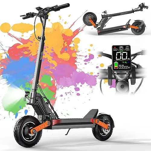 Produktbild: JOYOR E Scooter S10S mit Zwei Motoren, 60V18Ah Elektroroller Fährt 70-85 Km, Mit Doppeltem Hydraulischem Bremssystem Und Doppelter Stoßdämpfung, Faltbarer E Roller Mit 10