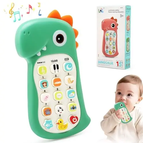 Produktbild: JoyPlus Baby Telefon Spielzeug, Baby Handy Spielzeug ab 1 Jahr, Musik Handy Spielzeug mit Musik Spaß Sound, Smartphone Spielzeug Geschenk für Kinder Jungen Mädchen 6 9 12 18 Monate