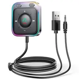 Produktbild: JOYROOM 2024 Aux Bluetooth Adapter Auto mit Freisprecheinrichtung,<strong>Hi-Fi Stereo Audio:</strong>  USB Bluetooth 5.4 Adapter<strong>Plug & Play:</strong>  KFZ Bluetooth Empfänger Klinke Aux für Auto Lautsprecher, Verstärker