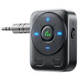 Produktbild: 2024 JOYROOM Bluetooth 5.4 Adapter Auto, Aux Bluetooth Adapter<strong>BASS & HiFi Stereo:</strong>  Bluetooth Empfänger Klinke Freisprenchanruf Mit LED-Anzeige, KFZ Bluetooth Klinke Adapter Mit 16 Stunden Spielzeit
