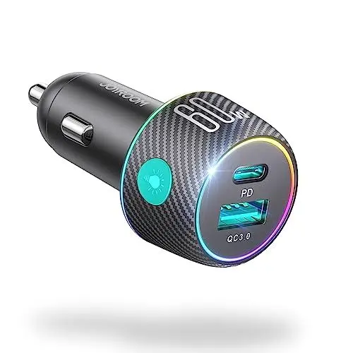 Produktbild: JOYROOM 60W Bluetooth 5.3 Adapter Auto, KFZ FM Transmitter Radio mit 30W PD, Transmitter für Auto Bluetooth mit Freisprechanlage,USB-Disk & Bluetooth