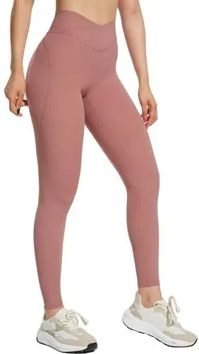Produktbild: JOYSPELS Sport Leggings Damen Blickdicht Gym Sporthose Scrunch Leggins Push Up Laufhose Yogahose, Wüstenrot M
