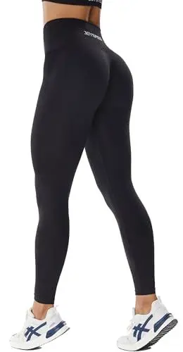 Produktbild: JOYSPELS Sport Leggings Damen, High Waist Sporthose Blickdicht Sportleggins Gym Leggins Push Up Yogahose, Schwarz L