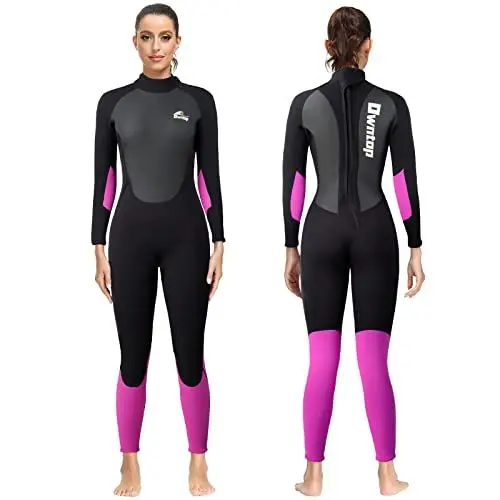 Produktbild: Joysummer 3mm Neopren Neoprenanzug für Frauen - Tauchanzüge Thermal Stretch UV-Schutz Rückenreißverschluss Einteilige Bademode Jugend Taucherhaut zum Surfen Wassersport, XL