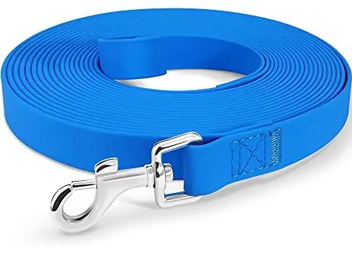Produktbild: Joytale Schleppleine 5M-20M, Wasserdicht Laufleine für Hunde, Stark Lange Hundeleine für Mittelgroße, Große und Extra Große Hunde (Blau 5M)