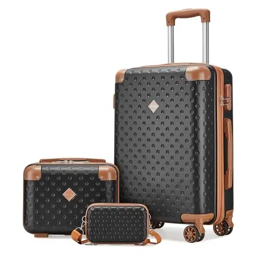 Produktbild: Joyway Kofferset 3 Teilig Hartschale Reisekoffer von ABS Schwarz