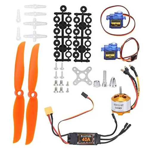 Produktbild: Joyzan Bürstenloser Motor, Micro Servo Esc Elektrischer Geschwindigkeitsregler Propeller für Rc Starrflügelflugzeug Prop Saver Hubschrauber Fernbedienungszubehörset