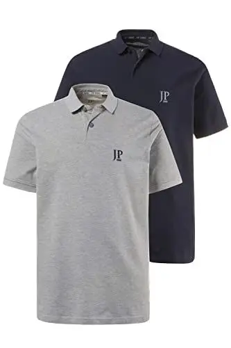 Produktbild: JP 1880 Herren große Größen Übergrößen Menswear L-8XL Poloshirts, Basic, 2er-Pack, Piqué, gekämmte Baumwolle dunkel Marine 4XL 704317730-4XL