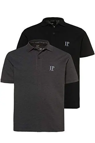 Produktbild: JP 1880 Herren große Größen Übergrößen Menswear L-8XL Poloshirts, Basic, 2er-Pack, Piqué, gekämmte Baumwolle anthrazit XL 704317110-XL