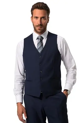 Produktbild: JP 1880 Herren große Größen Übergrößen Menswear L-8XL Business-Weste Kasos Baukasten FLEXNAMIC®, bis Gr. 72 dunkel marine 68 825982730-68