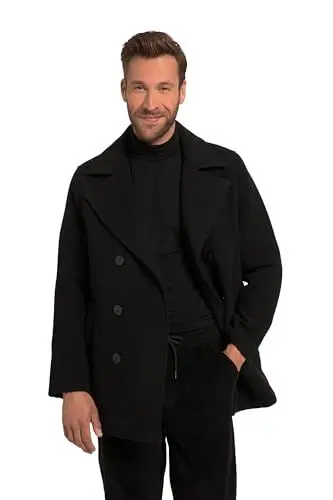 Produktbild: JP 1880 Herren, wasserabweisender Wollmix, Knopfleiste, bis 8 XL Caban, schwarz, 5X-Large