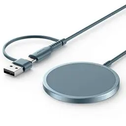 Produktbild: JSAUX 15W Mag-Safe Ladegerät Magnetisches Kabelloses Wireless Charger Pad Induktive Ladestation Kompatibel für MagSafe Ladegerät iPhone 16/16 Pro Max 15/15 Pro/15 Pro Max 14 Plus/14 13 Airpods Blau