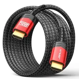 Produktbild: JSAUX 8K HDMI Kabel 3Meter, HDMI 2.1 Kabel Highspeed Ethernet 48Gbps 8K@60Hz, 4K@120Hz, UHD HDR 8, eARC, Dolby Vision, 3D, VRR, Kompatibel mit PS4 Pro, PS5, 8K Gaming, TV, Blu-ray-Player, Projektor