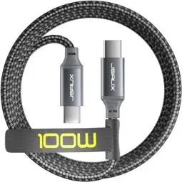 Produktbild: JSAUX USB C auf USB C Kabel 100W 3M, USB-C Ladekabel PD 5A Typ-C Schnellladekabel kompatibel mit iPhone 16/16 Pro/16 Pro Max/15, MacBook Pro Air, iPad Pro/Air, Samsung Galaxy S24 S23 S22, Switch, Grau