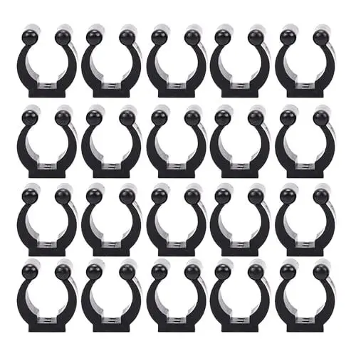 Produktbild: JSGHGDF 20 Stück normale Angelruten-Aufbewahrungs-Clips, Angelruten-Halter, Clips, Snooker-Queue-Positionierungs-Clips für Pool-Queues, Rack-Aufbewahrung