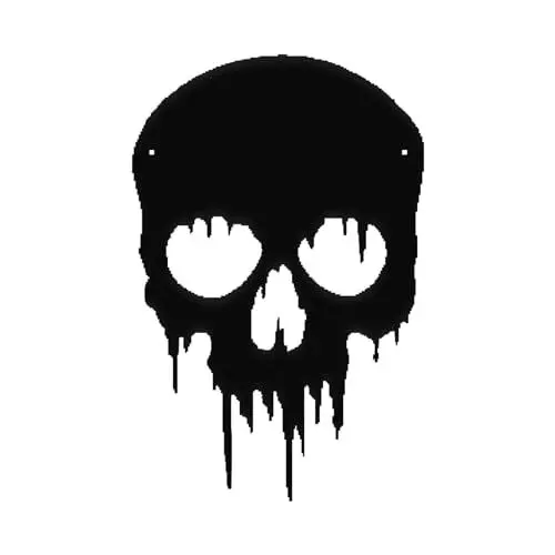 Produktbild: JSGHGDF Halloween-Wanddekoration mit Totenkopf-Motiv, Metall, Wandskulptur, Ornament für Zuhause, Schlafzimmer, Wohnzimmer, Büro, medium, M